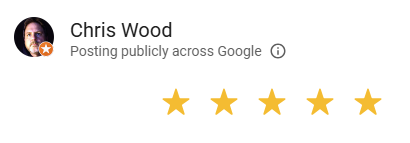 Customers giving a review.